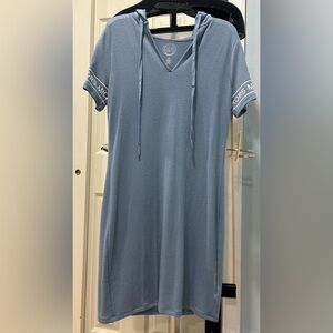Michael Kors Light Blue Hoodie Dress